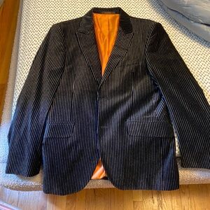 Men’s Black and White Velvet Jacket - Ben Sherman